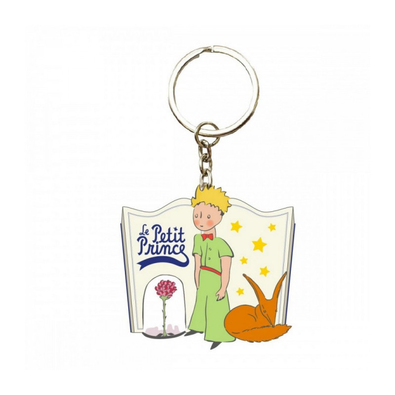 PORTE CLES LE PETIT PRINCE DEVANT SON LIVRE