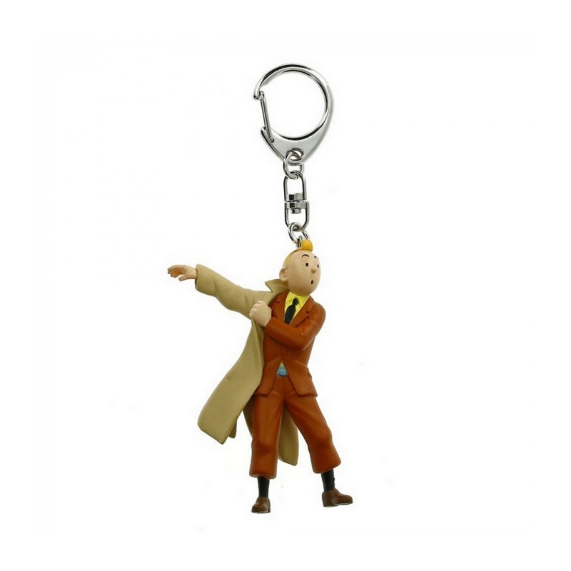 PORTE CLE TINTIN MET SON TRENCH 5CM