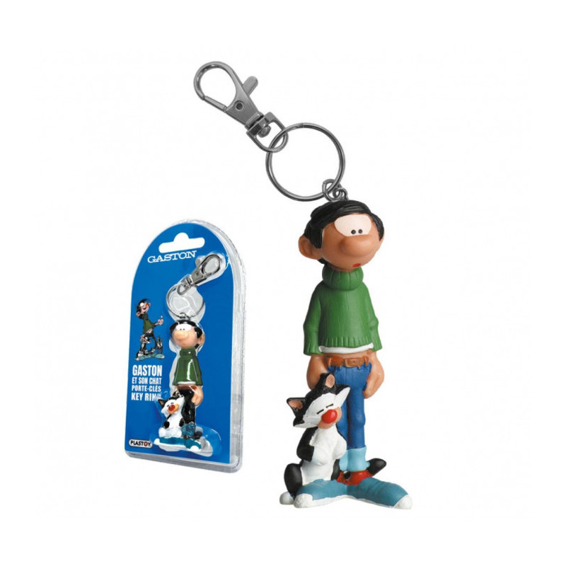 GASTON ET SON CHAT PORTE CLES SOUS PACK 12 CM
