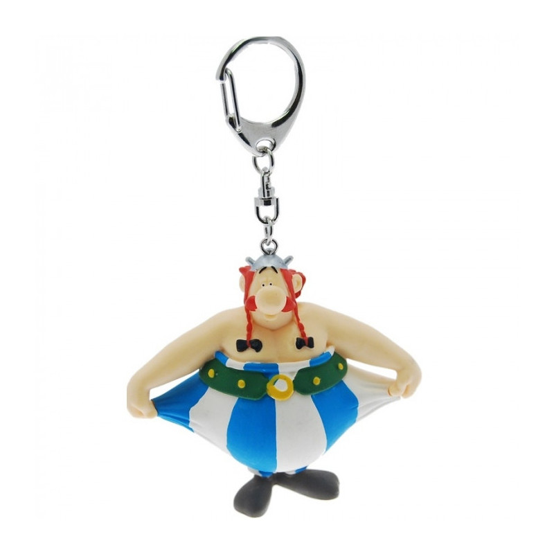 OBELIX TIRANT SUR SON PANTALON ASTERIX ET OBELIX PORTE CLES 13CM