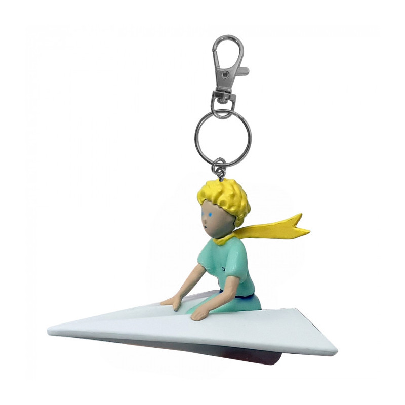 LE PETIT PRINCE SUR AVION PAPIER PORTE CLES 6CM