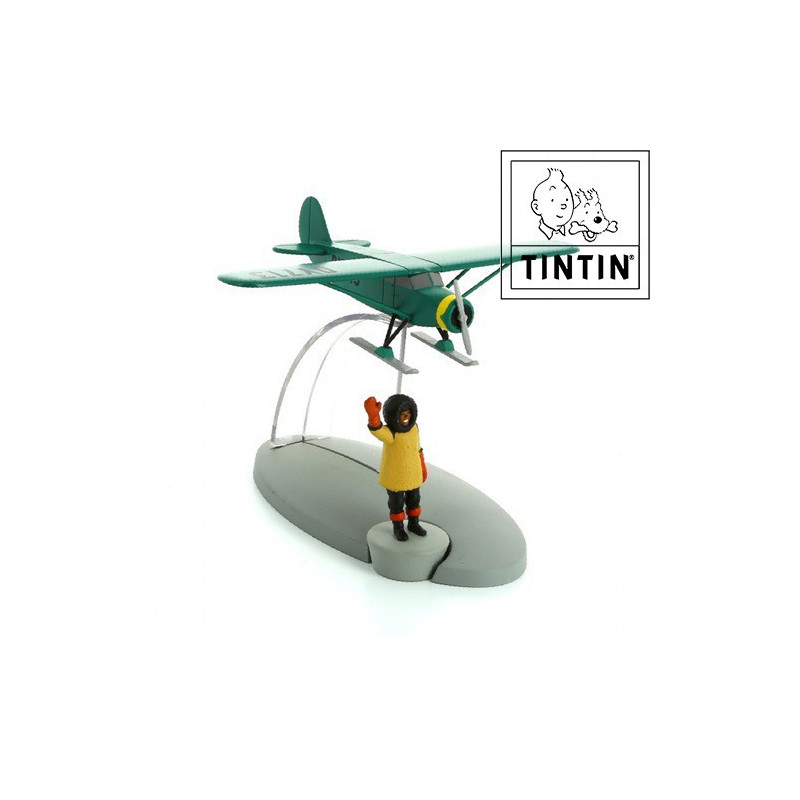 AVION SUR SKIS JO ZETTE ET JOCKO DESTINATION NEW YORK  FIGURINE 12CM