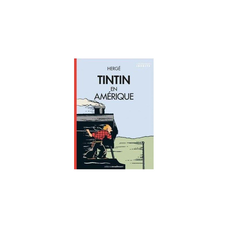 TINTIN EN AMERIQUE COLORISE COUVERTURE LOCOMOTIVE