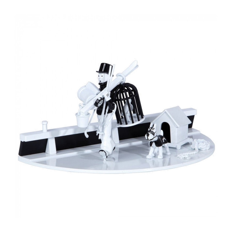 TINTIN ET MILOU BRIC A BRAC LES CIGARES DU PHARAON FIGURINE NOIR ET BL