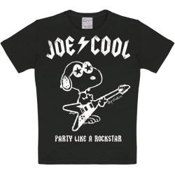 PEANUTS SNOOPY JOE COOL ROCKSTAR T SHIRT ENFANTS NOIR 2 3 ANS