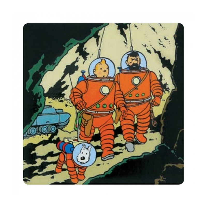 MAGNET LUNE TINTIN HADDOCK ET MILOU 7CM