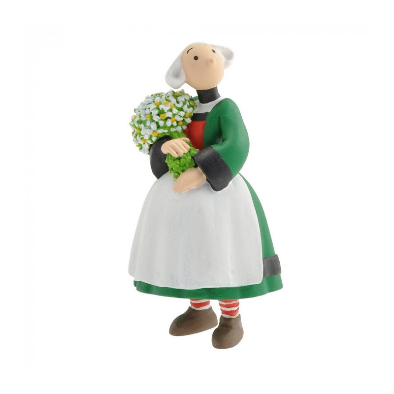 BECASSINE AVEC SON BOUQUET DE FLEURS FIGURINE 7CM