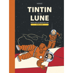 TINTIN TINTIN ET LA LUNE DOUBLE ALBUM  OBJECTIF LUNE  ON A MARCHE SUR 