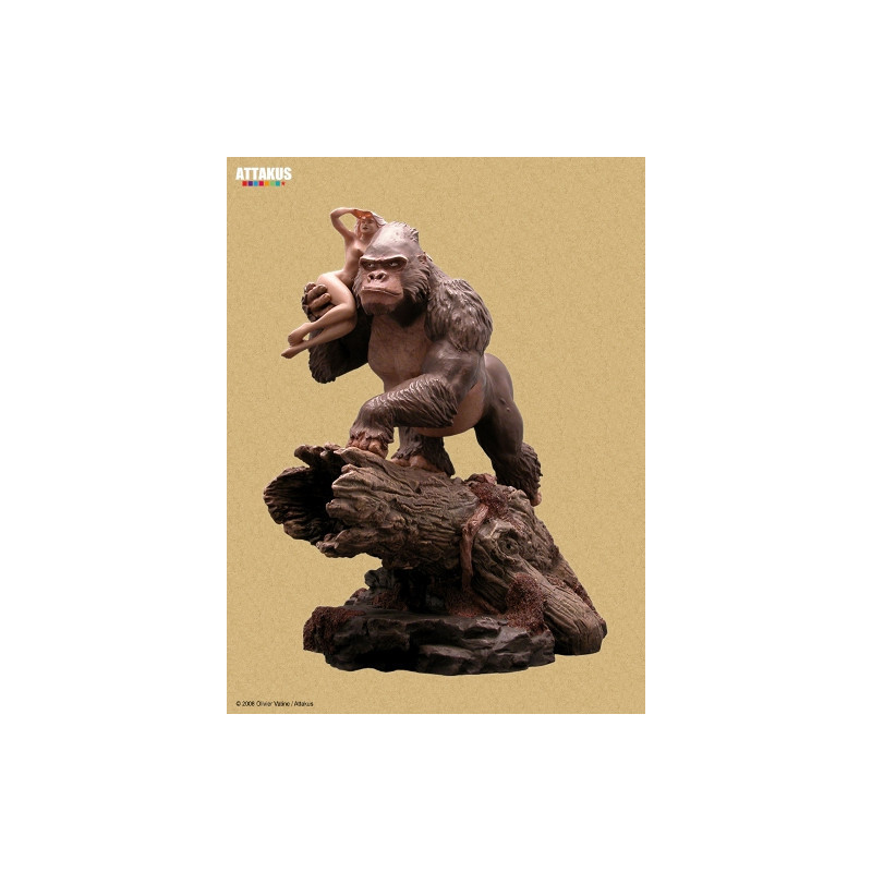 PALEOZOIC PEGGY GORILLE AVEC PIN UP FIGURINE 23CM