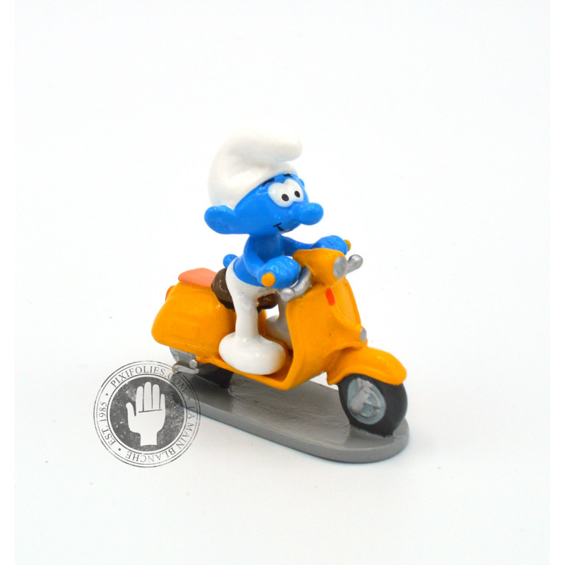 SCHTROUMPF A SCOOTER JAUNE