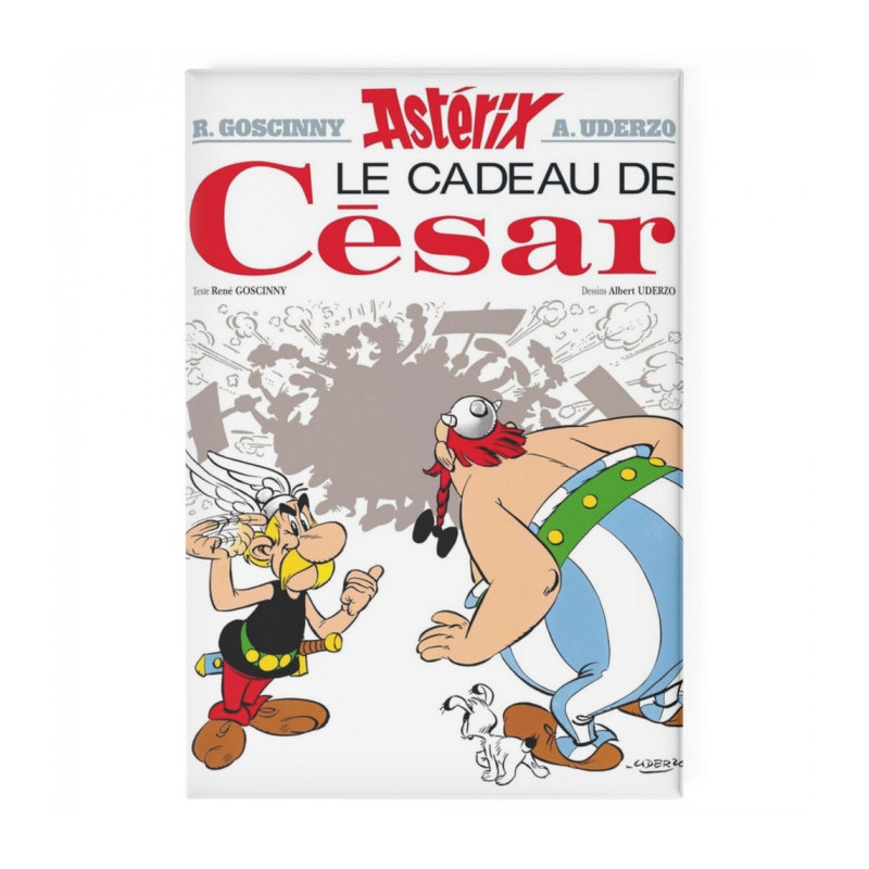 ASTERIX ET LE CADEAU DE CESAR COUVERTURE D ALBUM MAGNET 8CM