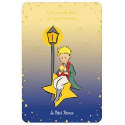 LE PETIT PRINCE SUR UNE ETOILE CARTE POSTALE 10X15CM