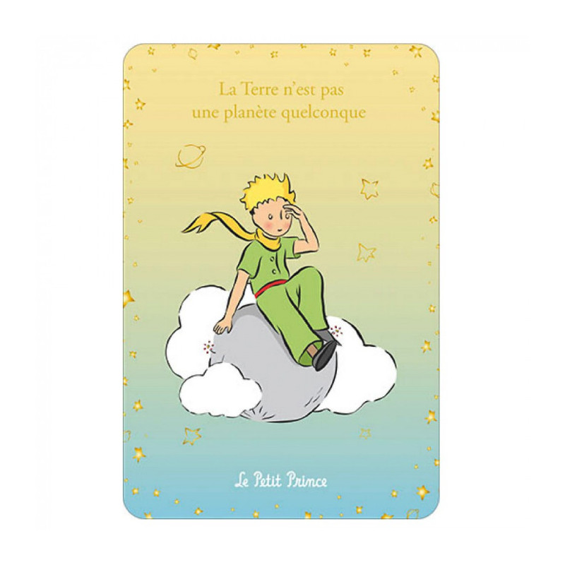 LE PETIT PRINCE SUR SA PLANETE CARTE POSTALE 10X15CM