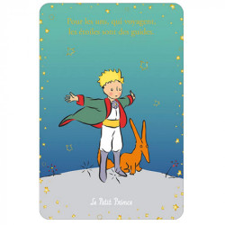 LE PETIT PRINCE EN HABIT DE PRINCE AVEC LE RENARD CARTE POSTALE 10X15C