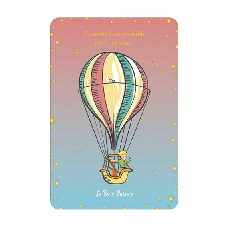 LE PETIT PRINCE EN MONTGOLFIERE CARTE POSTALE 10X15CM 