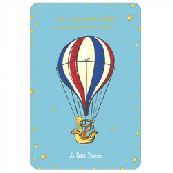 LE PETIT PRINCE EN MONTGOLFIERE CARTE POSTALE 10X15CM