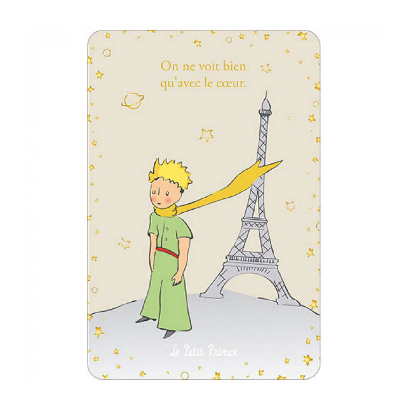 LE PETIT PRINCE AVEC LA TOUR EIFFEL CARTE POSTALE 10X15CM
