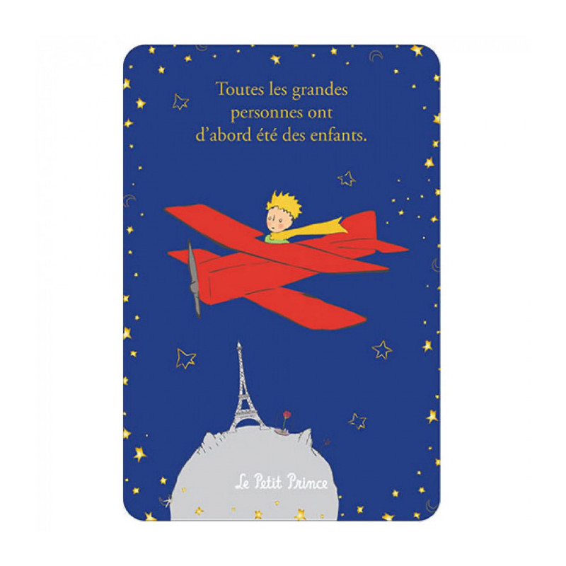 LE PETIT PRINCE DANS SON AVION CARTE POSTALE 10X15CM