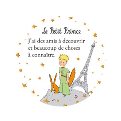 LE PETIT PRINCE A PARIS RENARD MAGNET ROND 50MM
