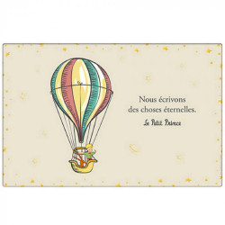 SET DE TABLE LE PETIT PRINCE AVEC LE RENARD EN MONTGOLFIERE