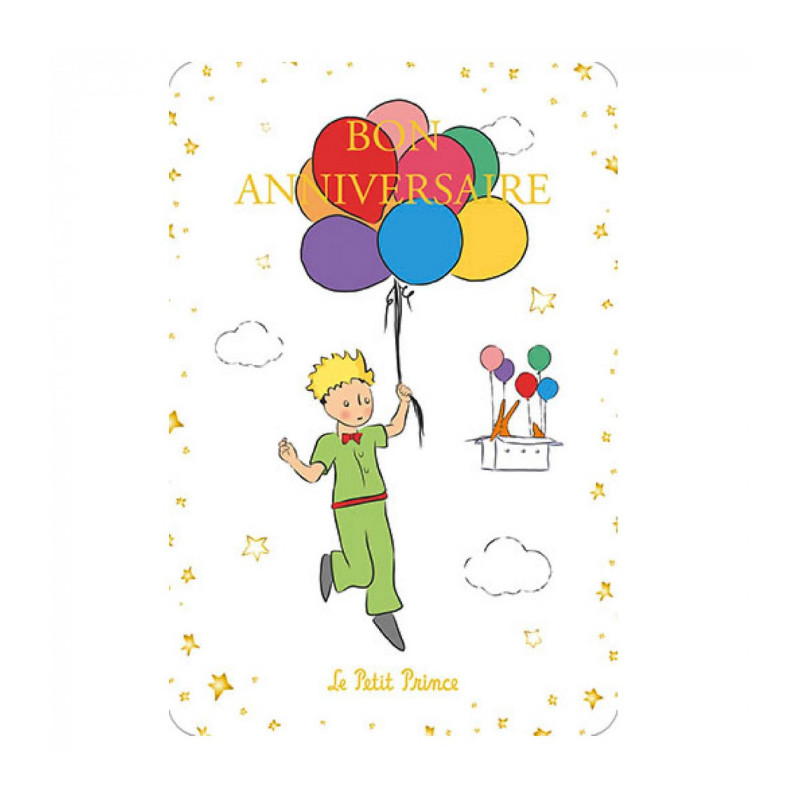 LE PETIT PRINCE BON ANNIVERSAIRE CARTE POSTALE 10X15CM