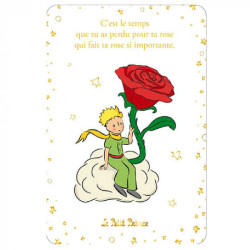 LE PETIT PRINCE ET LA GRANDE ROSE CARTE POSTALE 10X15CM