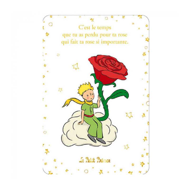 LE PETIT PRINCE ET LA GRANDE ROSE CARTE POSTALE 10X15CM