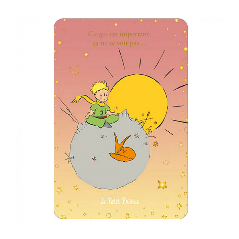 LE PETIT PRINCE ET LE SOLEIL CARTE POSTALE 10X15CM