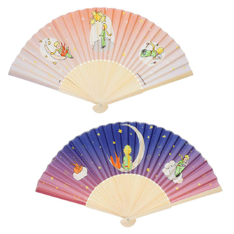 EVENTAIL BAMBOU LE PETIT PRINCE ASSORTIS DEGRADE