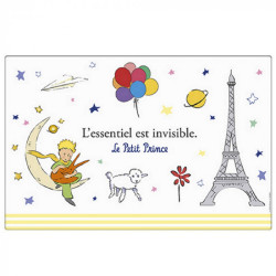 SET DE TABLE LE PETIT PRINCE ASSIS SUR LA LUNE AVEC LE RENARD