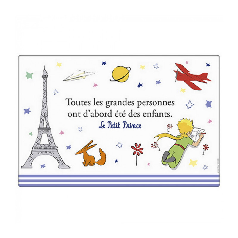 SET DE TABLE LE PETIT PRINCE DESSINANT UN MOUTON