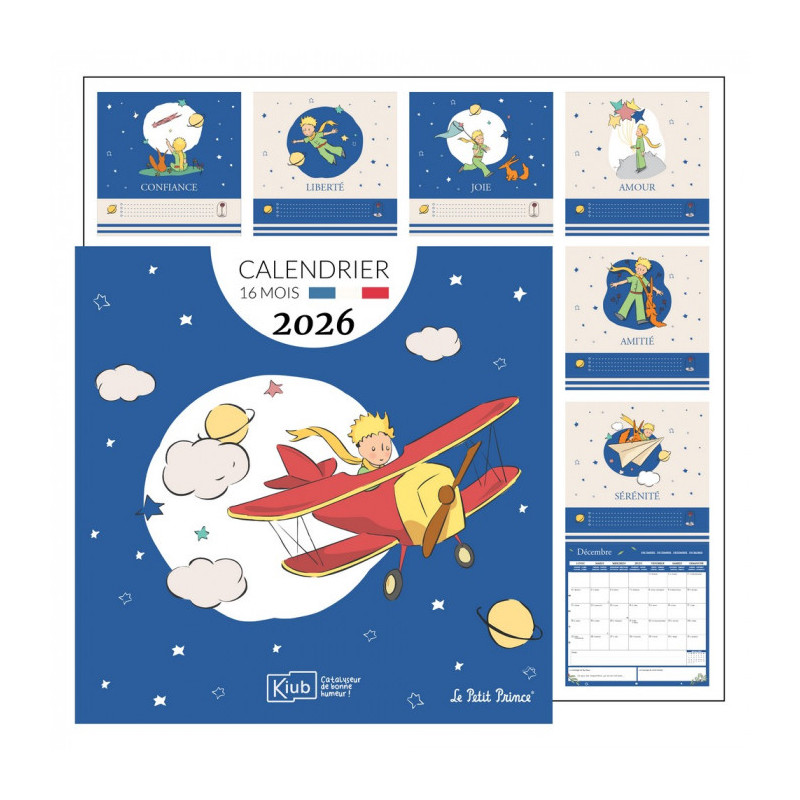 CALENDRIER MURAL LE PETIT PRINCE EN AVION 2026