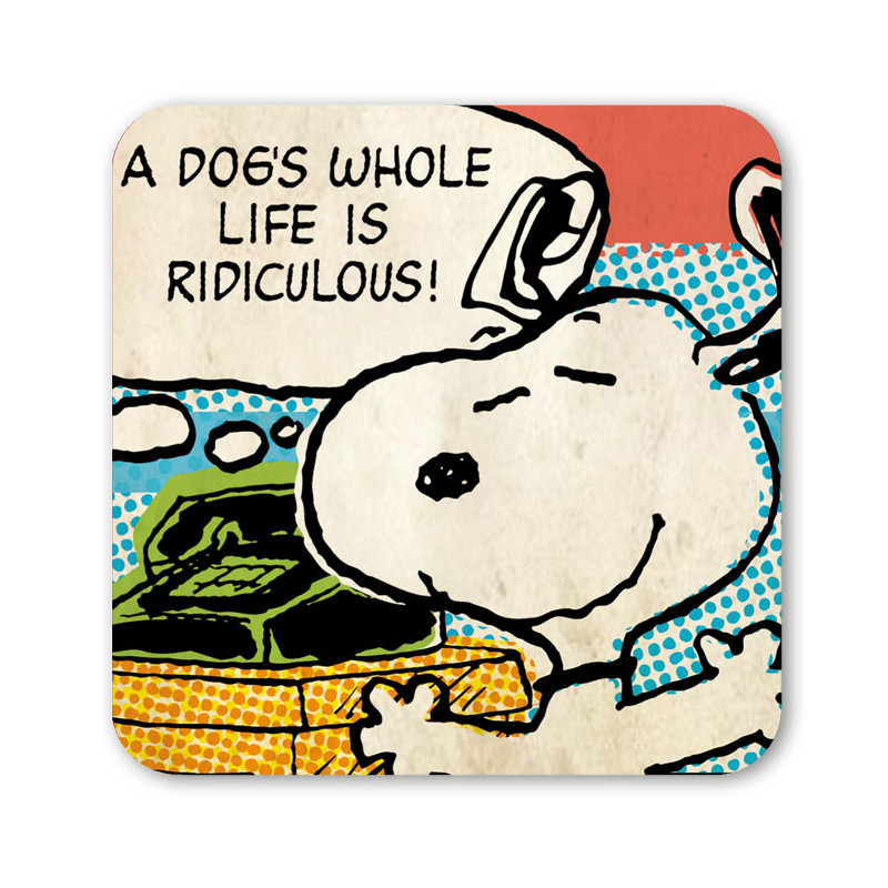PEANUTS SNOOPY RIDICULOUS COASTER 10X10