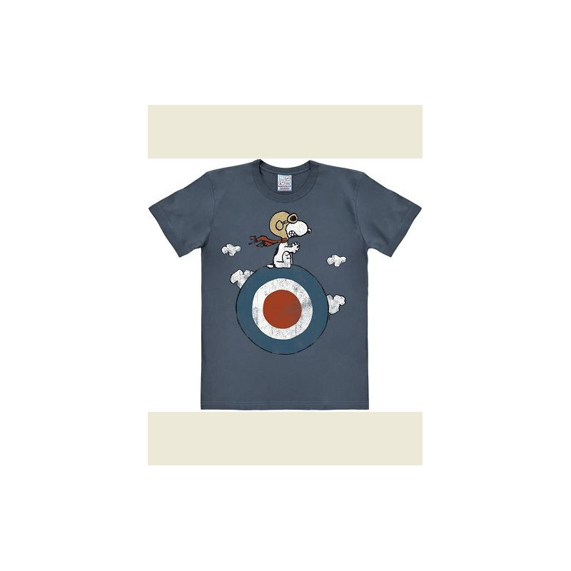 T SHIRT SNOOPY TARGET BLEU ADULTE TAILLE L