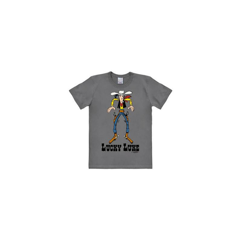 LUCKY LUKE COWBOY GRIS SLIMFIT ADULTE T SHIRT TAILLE M