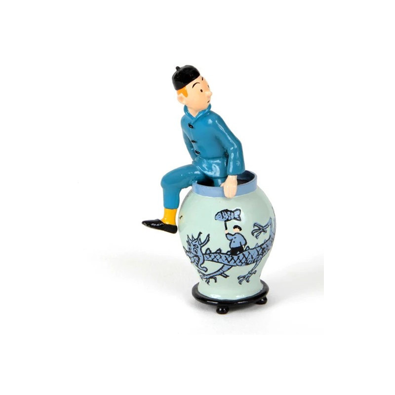 TINTIN SORTANT DE LA POTICHE LE LOTUS BLEU PIXI 4540