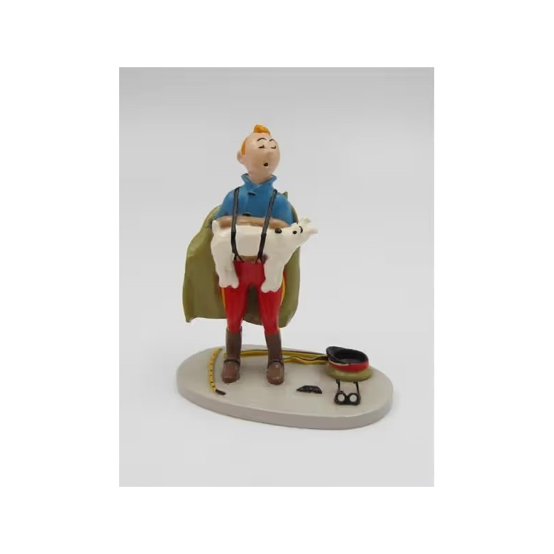 TINTIN TENANT MILOU DANS SES BRETELLES LE LOTUS BLEU PIXI 4567