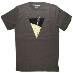 T SHIRT TINTN FUSEE TRIANGLE GRIS TAILLE 6ANS