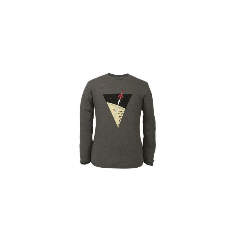 SWEAT TINTIN FUSEE GRIS FONCE TAILLE M