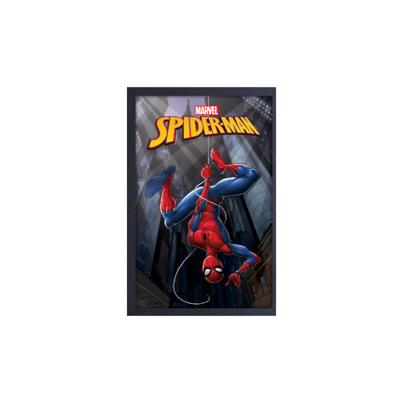 SPIDER MAN UPSIDE DOWN COLLECTOR PRINT FRAMED 30 X 40 CM