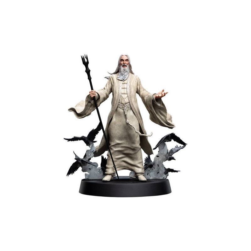 SEIGNEUR DES ANNEAUX FIGURINE SARUMAN THE WHITE 26CM