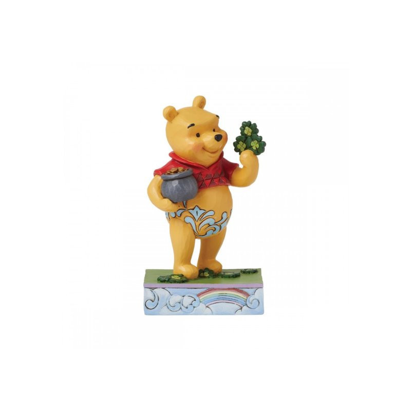 POOH WITH CLOVERS STATUE 12 CM