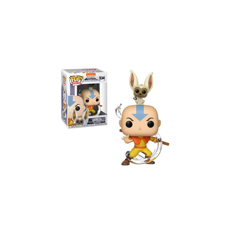 AANG WITH MOMO AVATAR: THE LAST AIRBENDER POP! ANIMATION VINYL FIGURE