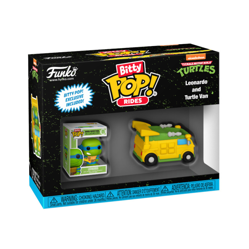 BITTY POP TMNT TORTUES NINJA LEONARDO AND TURTLE VAN