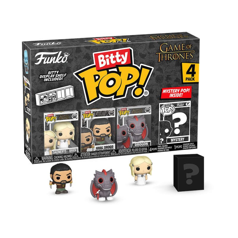 KHALEESI GAME OF THRONES PACK 4 FIGURINES BITTY POP VINYL 2 CM