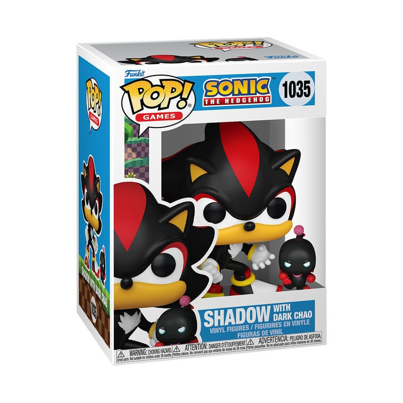 SHADOW WITH DARK CHAO SONIC THE HEDGEHOG POP AND BUDDY VINYL FIGURINE 