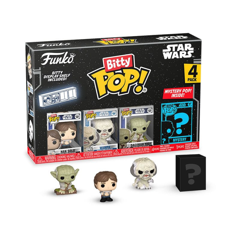 HAN STAR WARS PACK 4 FIGURINES BITTY POP VINYL 2 CM