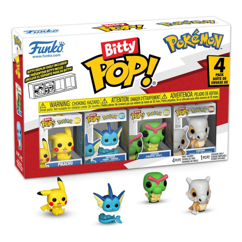 POKEMON PACK 4 FIGURINES BITTY POP VINYL SERIES 1 2 CM