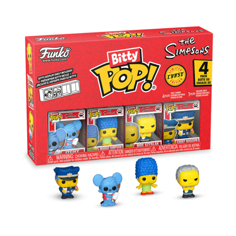 LES SIMPSON PACK 4 FIGURINES BITTY POP VINYL SERIES 2 2 CM