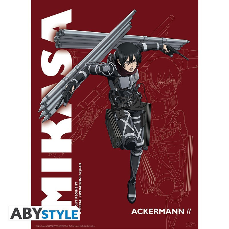 ATTACK ON TITAN  POSTER S4 MIKASA 52X38 CM